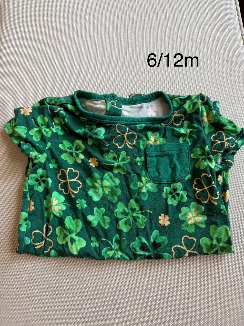 Little Sleepies Clover Cuties Pocket Shorty Romper SOLD OUT